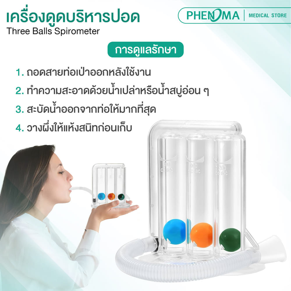 เครื่องดูดบริหารปอด PHENOMA มาตรฐานเยอรมัน อุปกรณ์บริหารปอด เพิ่มศักยภาพปอด